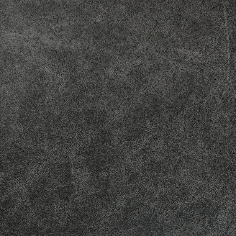 Fauteuil demi-tonneau Bennett, Cuir fleur de Marseille noir