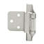 Recouvrement semi-dissimulé à fermeture automatique de 1/4 po, cadre frontal de 3/8 po à fermeture automatique - nickel satiné - charnières de porte d'armoire (ensemble de 2)-125347318-9114307