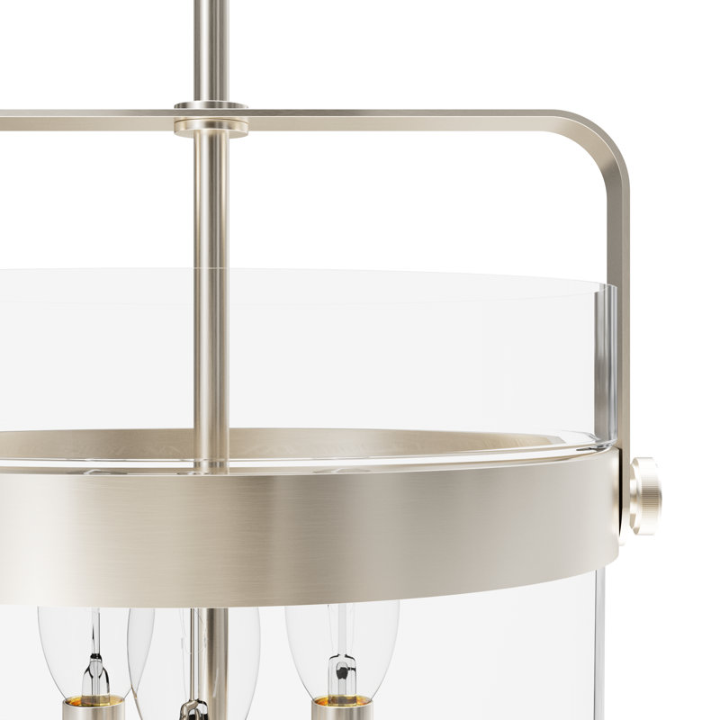  3 - Light Urn Pendant, Brushed Nickel