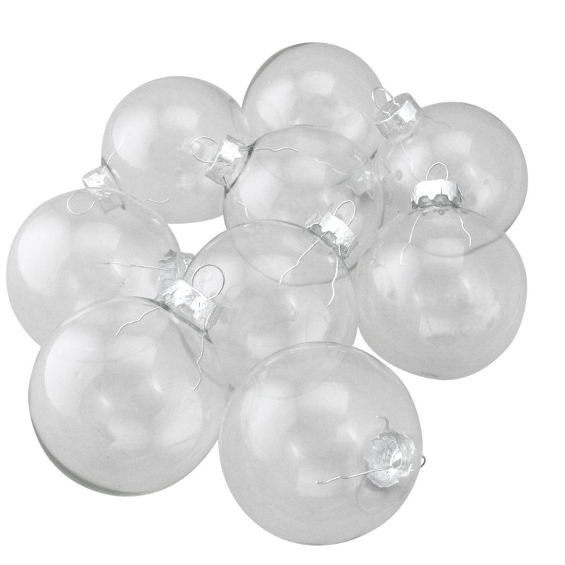 Ornement boule de Noël en verre, Transparent