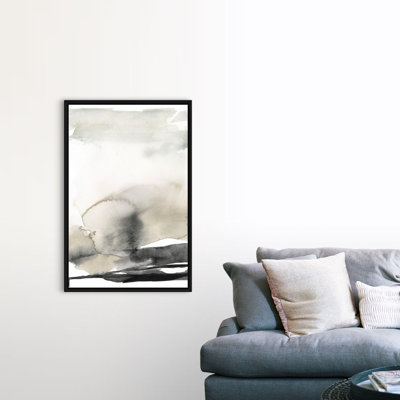 Ebony Horizon Triptych III by Jennifer Goldberger - Painting Print
