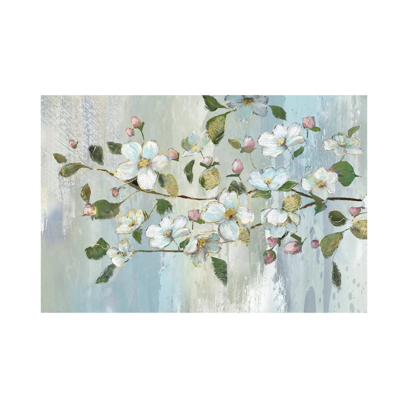 Painterly Blossoms By Nan - Wrapped Canvas Painting by Nan - Wrapped Canvas Painting, 152.5 cm H x 101.5 cm W