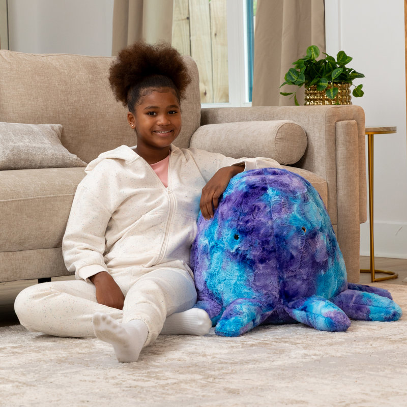 Raven-Symoné Huggy The Octopus Sea Buddy, Fausse fourrure bleue