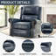Ameiah Upholstered Faux Leather Manual Push Back Recliner Chair with Wingback-1069224019