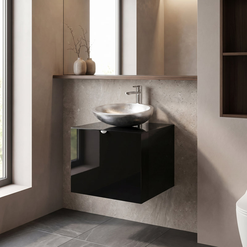 Mia 20'' W Single Vanity, Black, Black