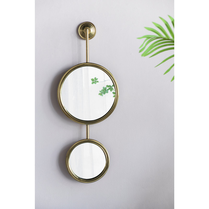 2 Circle Mirrors for Wall Decor