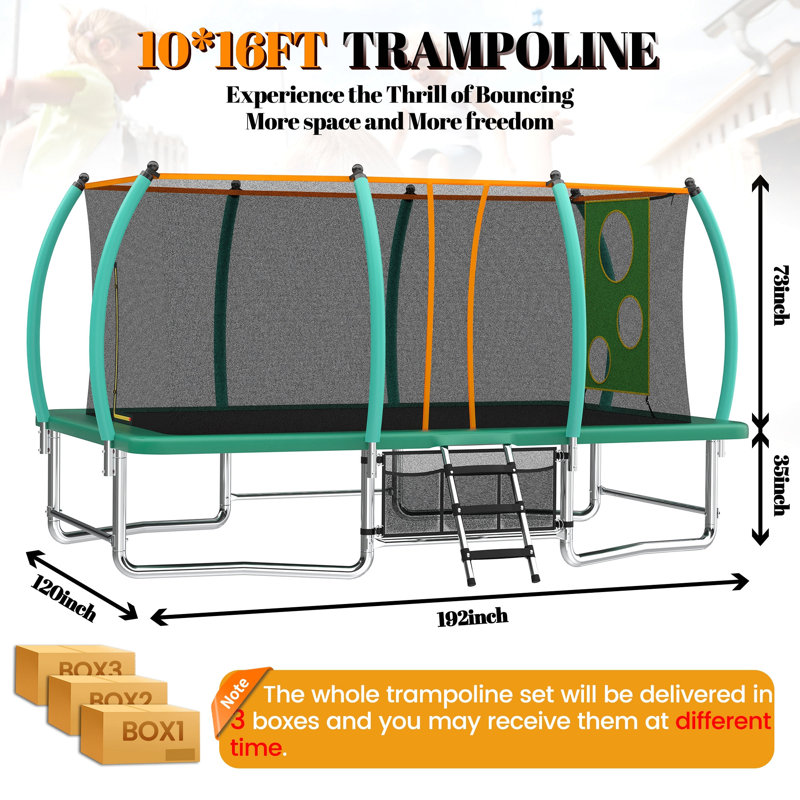 Trampoline carré 10X16FT
