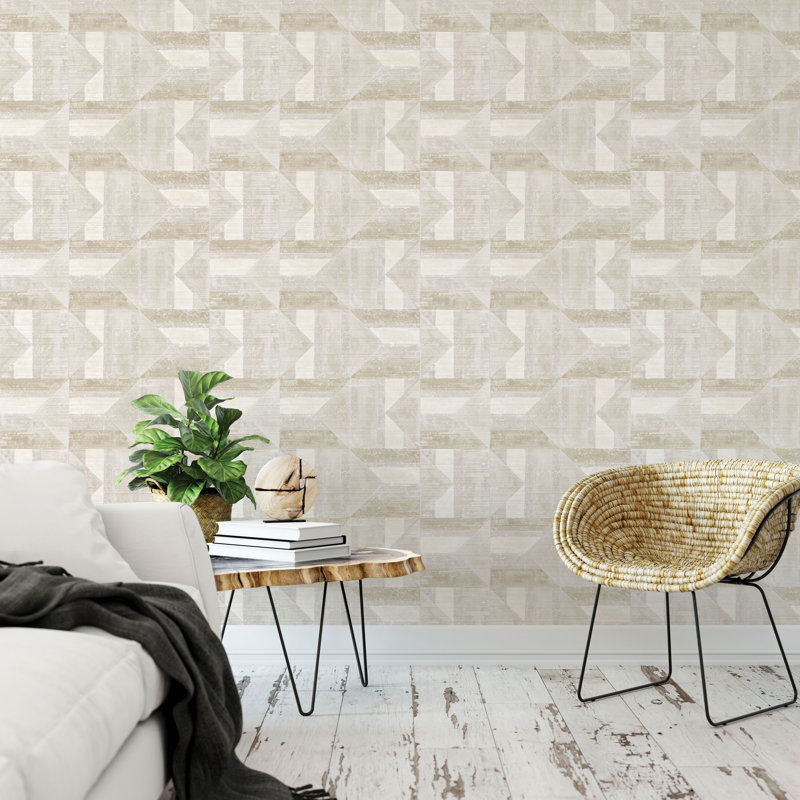 Papier peint peler et coller en patchwork matelassé