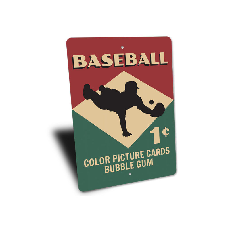 Plaque de baseball en aluminium, H 18 po x l 12 po x P 0,06 po