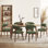 Chaise d'appoint rembourrée en bois massif
