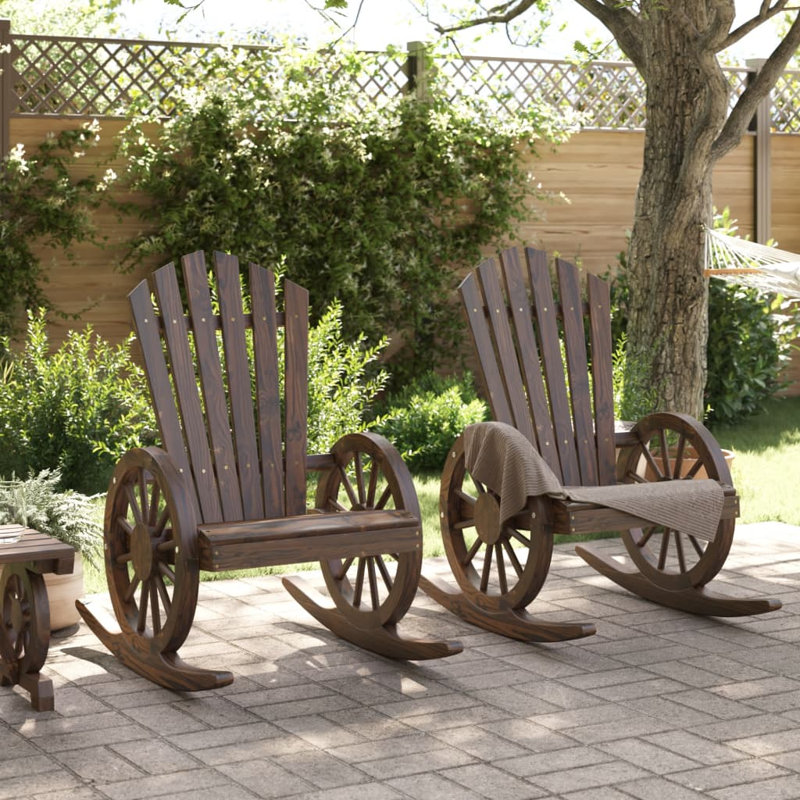 Opperman Outdoor Adirondack Chair, Dark Brown