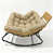 Coussin kaki + rotin + métal est en rupture de stock