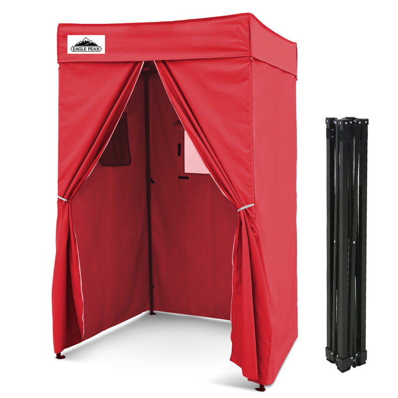 Flex Compact 4X4 Pop-Up Canopy Privacy Dressing Room, Red
