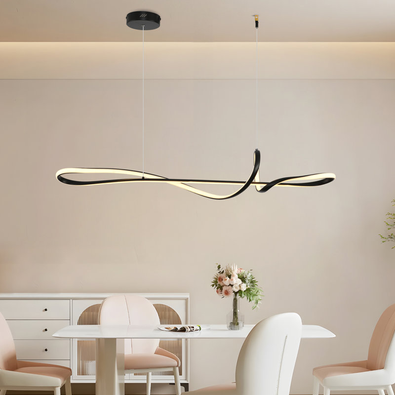 1 - Light Kitchen Island Linear LED Pendant