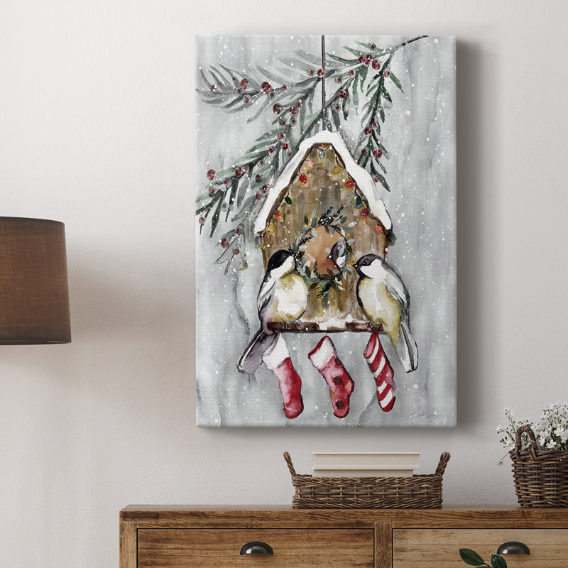 Oiseaux d'hiver - galerie Cavas sur mesure, H 36 po x l 24 po