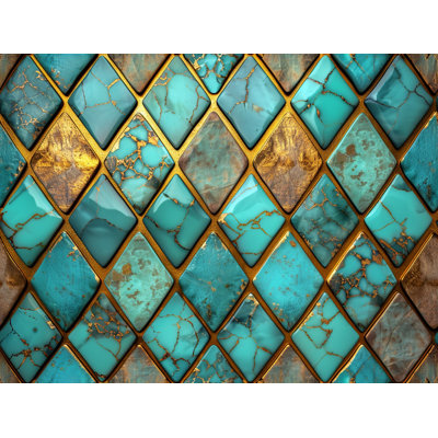 Geometric Tiling Bathroom Microfiber / Microsuede Non-Slip Bath Mat