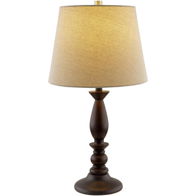 Lampe de table en bois massif Deniqua