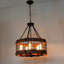 Lustre de salle à manger 19,7 pouces à 5 lumières à intensité variable de style campagnard avec accents en métal 