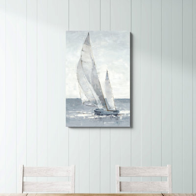 "Gray Seas I" by Ethan Harper Soft Coastal Landscape Graphic Art 