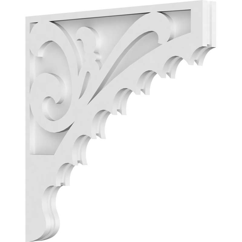 Genova Architectural Grade Corbel, 22" H x 22" W x 1.875" D, PVC