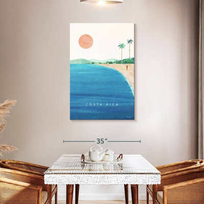 Affiche de voyage rétro Aime, Costa Rica