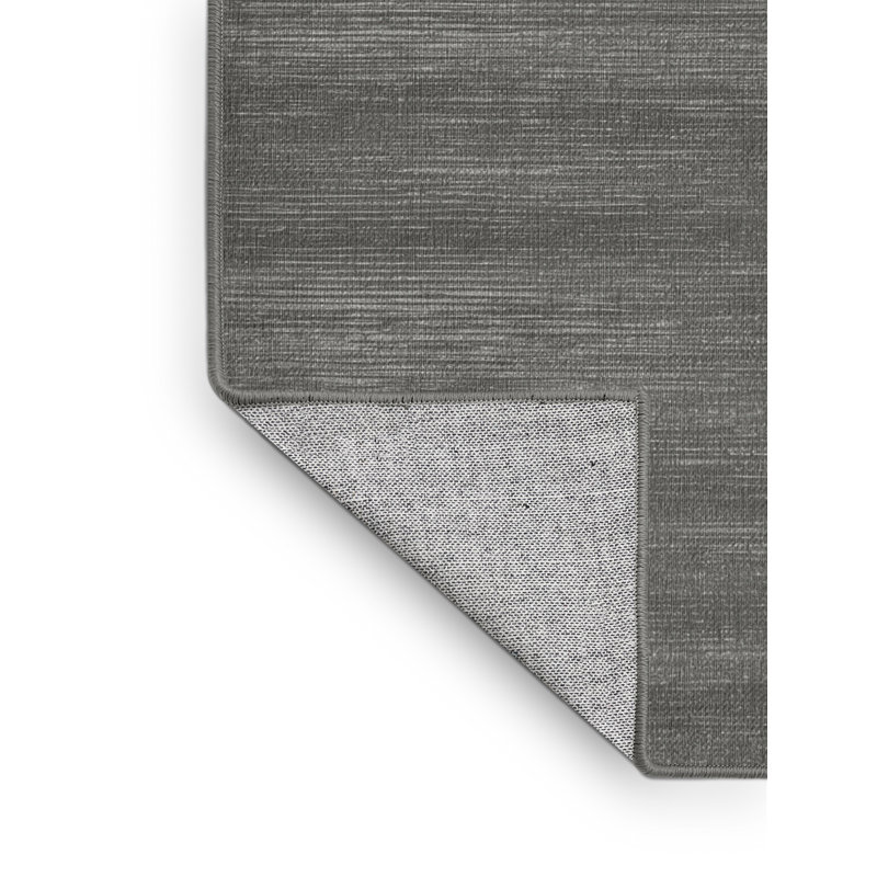 Machine Washable Solid Gray Area Rug, Rectangle 2' x 3'