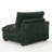 Upholstered Green Faux Rabbit Fur Flannel Armchair with Pillow Back, One Arm Single Chair Module Part For Sectional Sofa-280582032