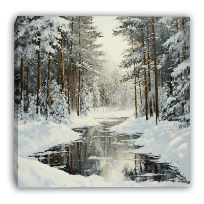 Snowlight Forest Wrapped Canvas Wall Art