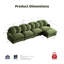 Grand canapé modulaire en chenille 5 places avec repose-pieds-800060936