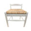Chaise de salle à manger à dossier échelle classique blanc 16 po avec structure en bois franc durable-90611725