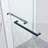 56-60"W X 75"H Semi-Frame Single Sliding Shower Door, 304 Stainless Steel , 5/16" (8Mm) Thick SGCC Tempered Clear Glass