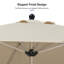 Parasol de patio rectangulaire 9 pi x 11 pi pour patio, parasol de table en aluminium pour 3 ans résistant à la décoloration-917598947
