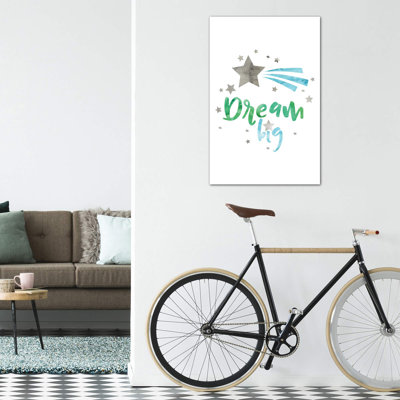 «Dream Big Green & Blue», reproduction d'art textuel