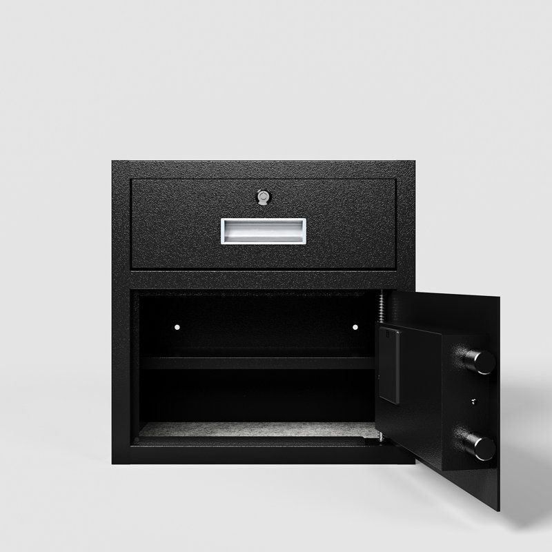Coffre-fort électronique à clavier en acier - Argent sécurisé, bijoux, pièces d'identité, 1,69 pi³, noir, pierres précieuses et indiscrètes, documents, vol Smash The Break