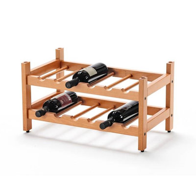 Montanez Solid Wood Wine Bottle Rack