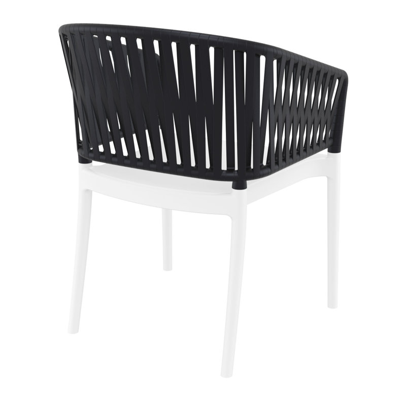 Chaise de salle à manger Newport, Noir / blanc
