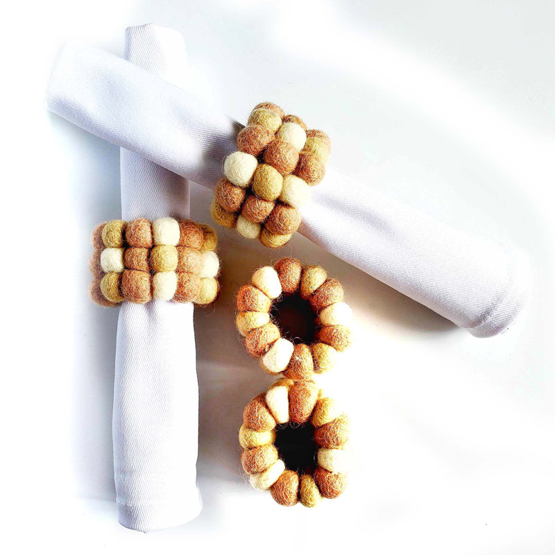 Wool Napkin Ring, Desert Sands