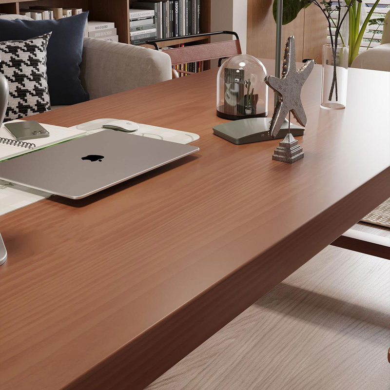 Bureaux rectangulaires en bois massif 78,74 "noyer, H 29,53 po x l 94,49 po x P 39,37 po