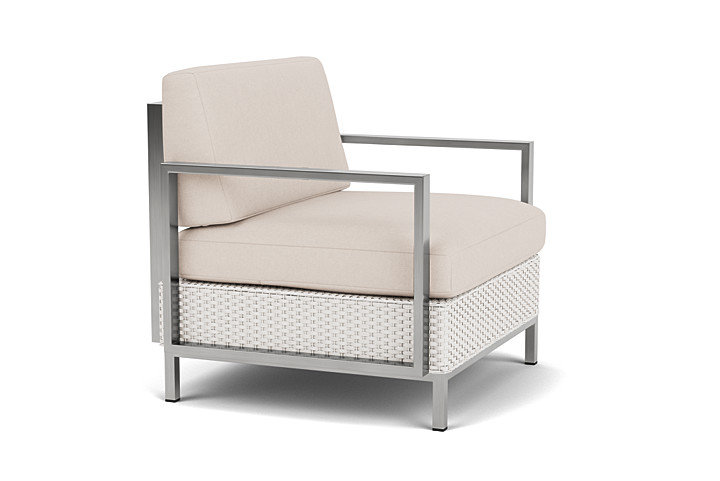 Elements Outdoor Lounge Chair, White, Cottage Pepper