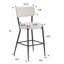 Set of 4 Modern Teddy Fabric Upholstered Bar Stools - Metal Base High Stool - Suitable for Kitchen, Dining and Living Room,Stylish and Comfortable Island Seating-1081929037-1081929042