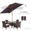 200 cm W X 150 cm D Rectangular Tilt Market Parasol with Pulley Lift-1025144135