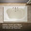 Baignoire tourbillon 66 po x 42 po Memoir, encastrée avec bonde arrière centrale-51704281