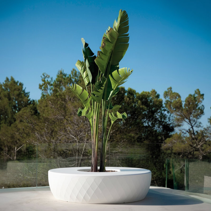 Vases Island Plastic Tree Bench, Anthracite