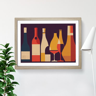 Retro Wine Bottle Vol.2 1 Piece Single Picture Frame Painting