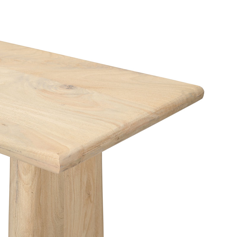 Koreena Plank Wood Console Table, Natural Brown