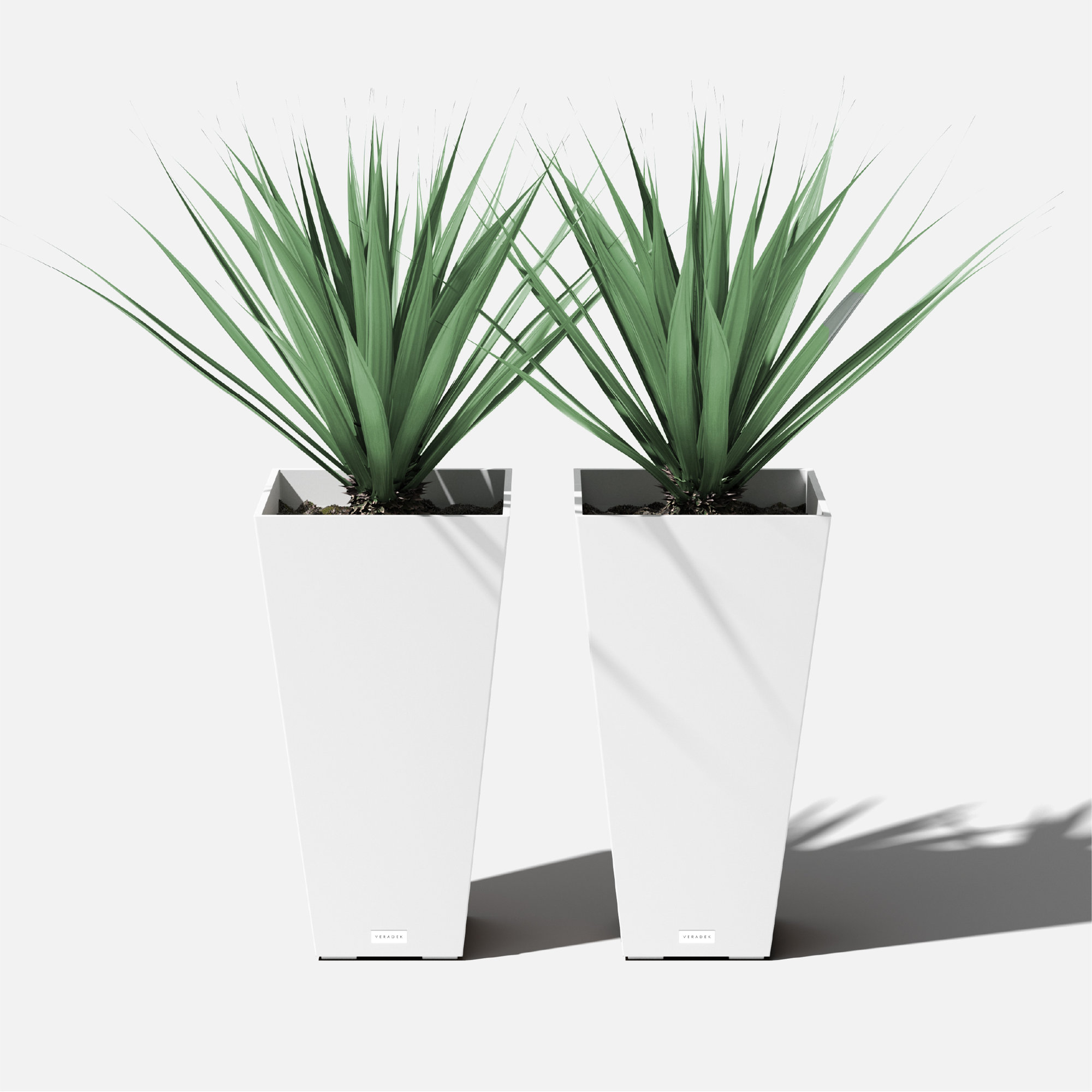 Pure Series Midland Planter, White, 30" H x 15.25" W x 15.25" D, 2
