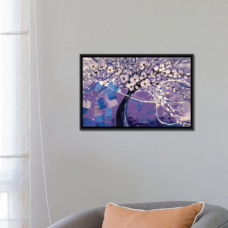 « rêve », impression sur toile, H 18 po x l 26 po x P 1,5 po, Toile avec cadre noir, Pas de tapis