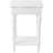 Furniture Creations White Carved Wood Side Table – Chic Nightstand & End Table