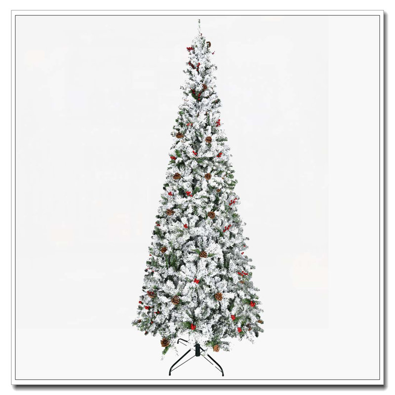 Arbre de Noël artificiel enneigé 9 pi
