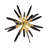 Decorative Metal and Glass Stone Starburst Sculpture Object for Tabletop Decor - Statue Accent for Living Room or Home Decoration - 10", Black-1531209034-1537929192